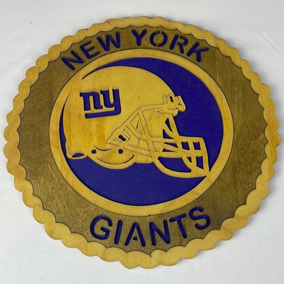 🏈 New York Giants Artistic Wood Art (Hand Crafted Plaque) - Picture 7 of 8